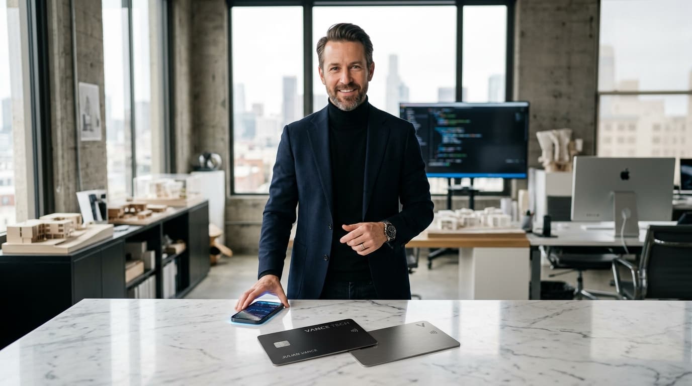 Founder with luxury NFC Card